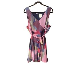 Modcloth Vintage Patch Fit and Flare Belted Dress